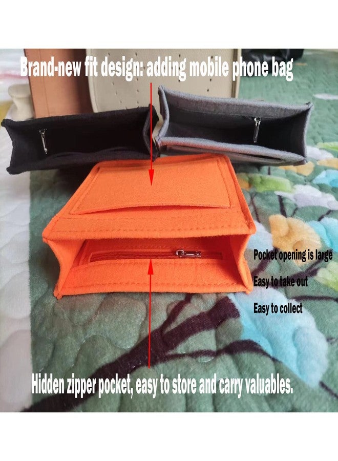 Lckaey Felt Organizer-for Hermes Evelyne III tpm pm gm Bag Insert Mini 16 29 33 Bag Purse Organizer Y003 brown-M - Image 4